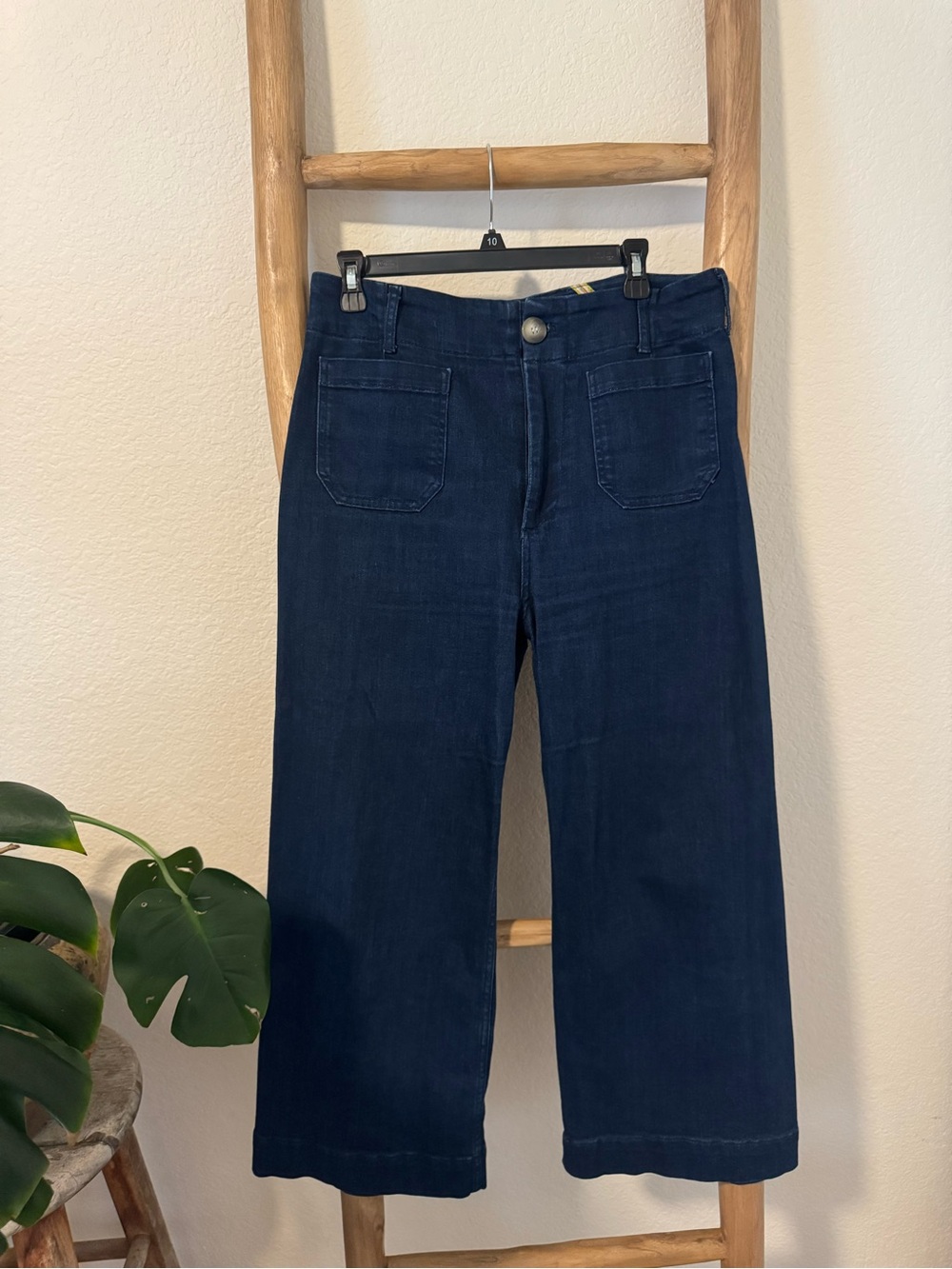 High-Rise Wide Leg Women’s Jeans — Dark Blue